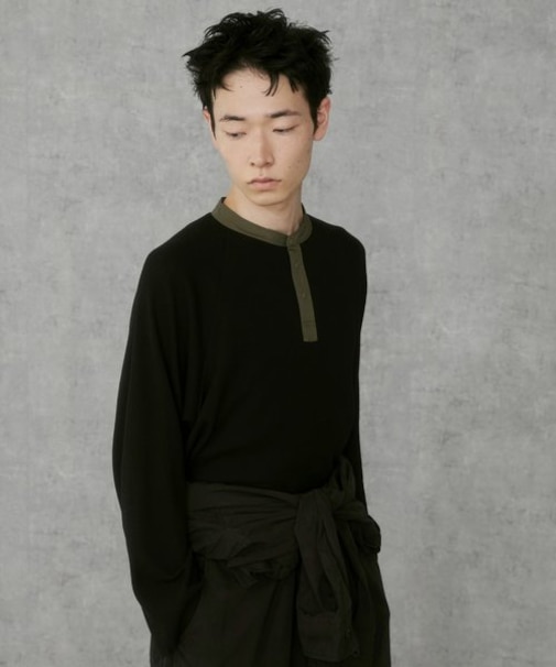 ラグランヘンリーネックT