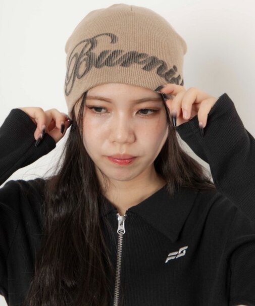 ロゴプリントシングルニットワッチ