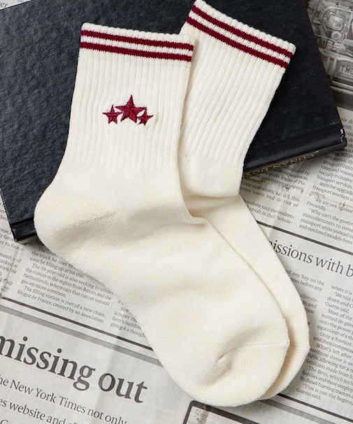 底パイルスターラインソックス(14丈)