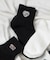 デザインロゴ刺繍アンクル底パイルソックス