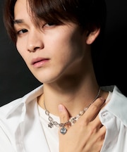 MビーズMIXモチーフネックレス