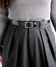 LスクエアバックルPUベルト