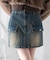 ヴィンテージウォッシュカーゴミニスカート