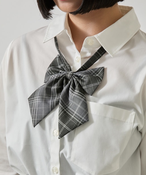 チェックスクールリボン