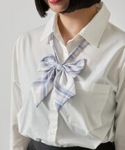 チェックスクールリボン