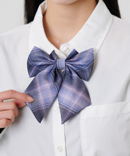 チェックスクールリボン