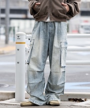 デニムイージーカーゴパンツ