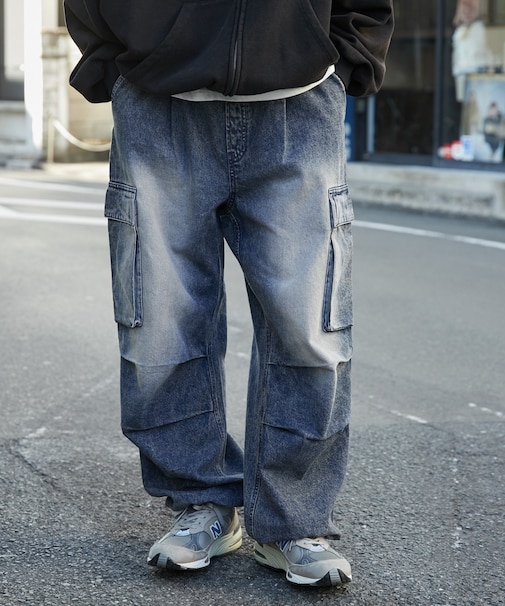 デニムイージーカーゴパンツ