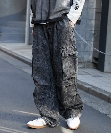 デニムイージーカーゴパンツ
