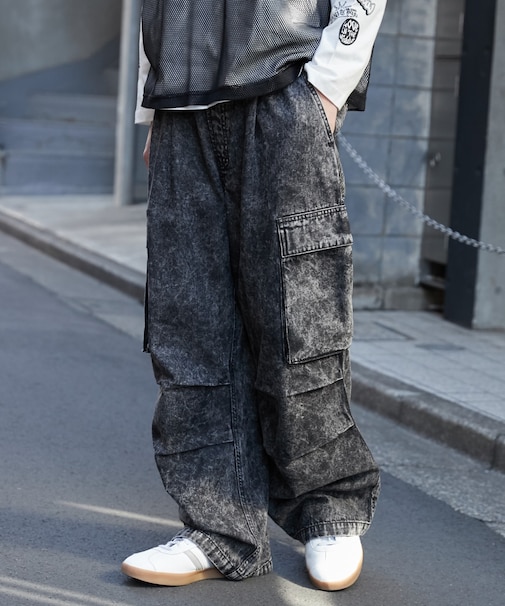 デニムイージーカーゴパンツ