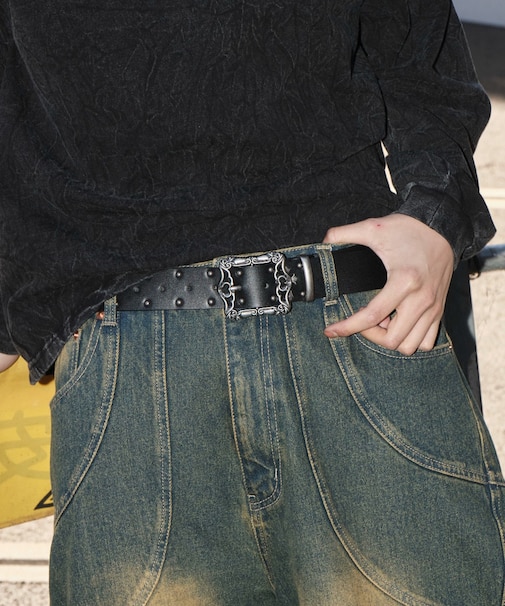 Mクロスモチーフスタッズベルト