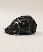 スターパッチワークデニムハンチング