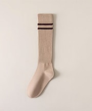 ラインリブハイソックス