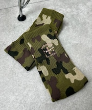 バック刺繍底パイルクルーソックス