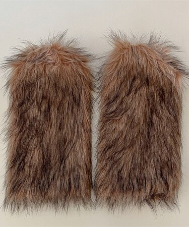 ミックスカラーファーレッグカバー