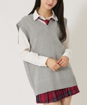無地ニットベスト