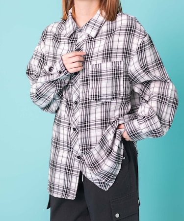 チェックビッグシャツ