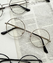 メタルレームクリアレンズアイウェア