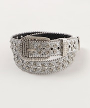 Lビジューバックルラメスタッズベルト