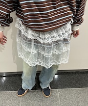 レースリボンラップスカート