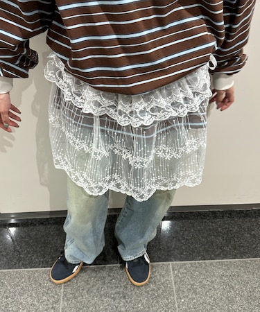 レースリボンラップスカート