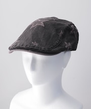 スター刺繍ピグメントハンチング