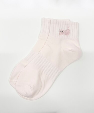 キャット刺繍アンクル