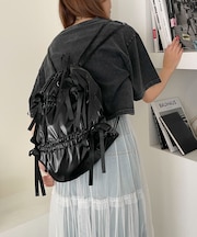 ドロストリボンギャザーナップサック