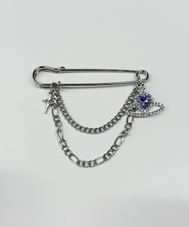 Lメタルチェーンマルチブローチ