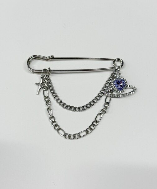 Lメタルチェーンマルチブローチ