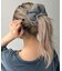 Lギンガムチェックシュシュ