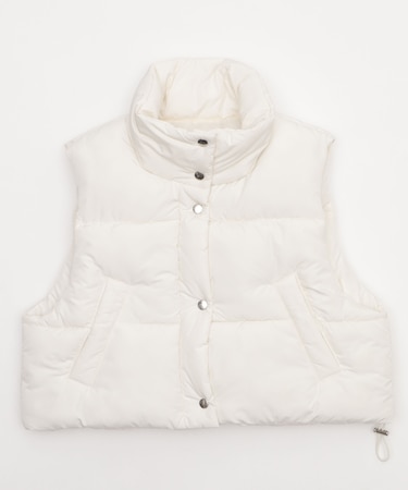 ショートパファーベスト