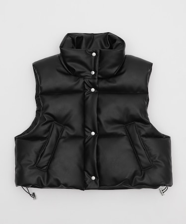 PUパファーショートベスト