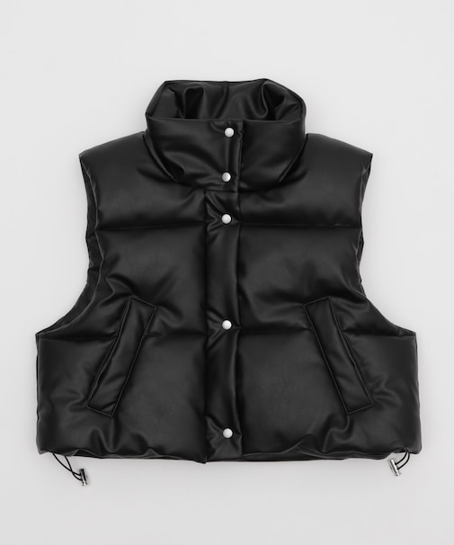 PUパファーショートベスト