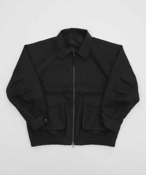 PUダブルZIPフライトブルゾン