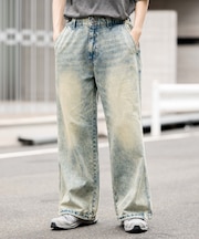 ローライズバギーフレアデニムパンツ