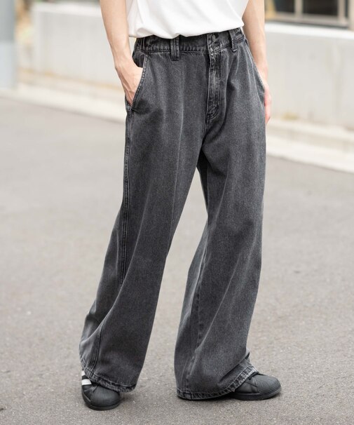 ローライズバギーフレアデニムパンツ