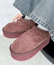 厚底ムートンタッチブーツ
