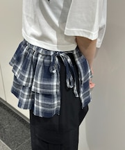 チェックラップスカート