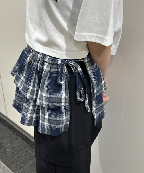 チェックラップスカート