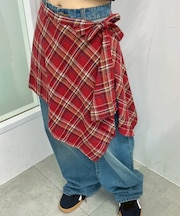 チェックラップスカート
