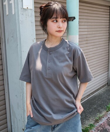 リラックスフィットヘンリーネックT(SS)