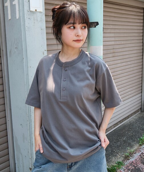 リラックスフィットヘンリーネックT(SS)