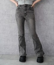 ストレッチフレアデニムパンツ