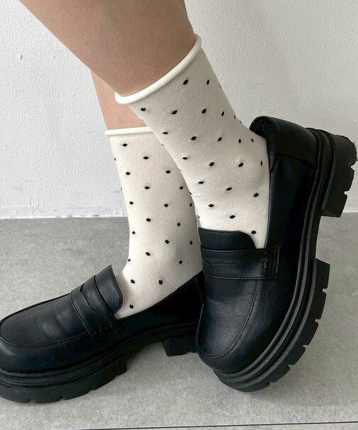 ドット柄ソックス