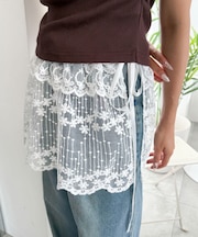 レースリボンラップスカート