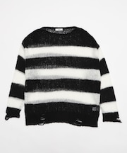 モヘアタッチボーダーBIGニット