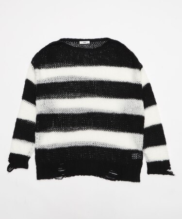 モヘアタッチボーダーBIGニット