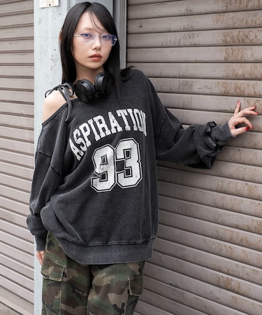 2WAYグラフィックワンショルBIGスウェット