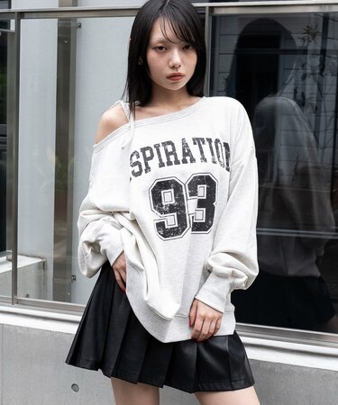 2WAYグラフィックワンショルBIGスウェット